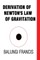 Derivation of Newton's Law of Gravitation