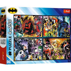 TREFL BATMAN puzzle set, 4x250 pcs