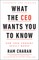 What the CEO Wants You to Know, Expanded and Updated