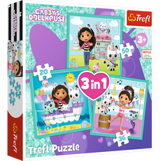 TREFL GABBY´S DOLLHOUSE Puzzle Set 3in1 TREFL GABBY´S DOLLHOUSE Puzzle Set 3in1