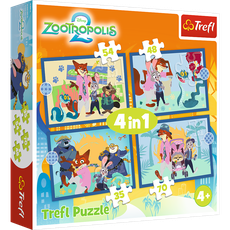 TREFL DISNEY ZOOTROPOLIS Puzzle Set 4 in 1