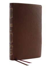 Nkjv, Deluxe Thinline Reference Bible, Genuine Leather, Brown, Red Letter, Comfort Print Nkjv, Deluxe Thinline Reference Bible, Genuine Leather, Brown, Red Letter, Comfort Print