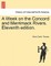A Week on the Concord and Merrimack Rivers. Eleventh Edition.