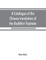 A catalogue of the Chinese translation of the Buddhist Tripitaka