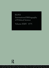 Ibss: Political Science: 1975 Volume 24 Ibss: Political Science: 1975 Volume 24