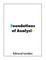 Foundations of Analysis