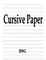 Cursive Paper