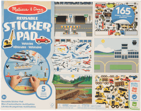 MELISSA & DOUG Reusable Sticker Pad  - Vehicles