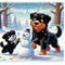 Blacky and Snow