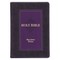 KJV Study Bible, Large Print King James Version Holy Bible, Thumb Tabs, Ribbons, Faux Leather Purple Two-Tone Debossed