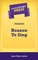 Short Story Press Presents Reason To Sing