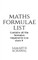 Maths Formula List