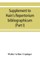 Supplement to Hain's Repertorium bibliographicum. Or, Collections toward a new edition of that work (Part I)