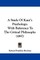 A Study Of Kant's Psychology
