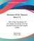 Memoirs Of Sir Thomas More V1