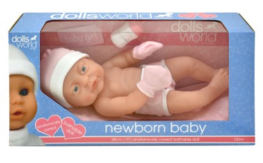 DOLLSWORLD babydoll, girl, 38 cm