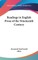 Readings in English Prose of the Nineteenth Century