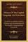 History Of The English Language And Literature