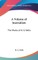 A Volume of Journalism