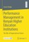 Performance Management in Kenyan Higher Education Institutions