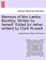 Memoirs of Mrs L Titia Boothby. Written by Herself. Edited [Or Rather, Written] by Clark Russell.