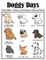 Doggy Days Adorable Puppy and Dog Coloring Book
