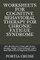 Worksheets for Cognitive Behavioral Therapy for Chronic Fatigue Syndrome