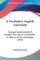 A Vocabulary, English And Greek