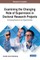 Examining the Changing Role of Supervision in Doctoral Research Projects