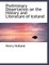Preliminary Dissertation on the History and Literature of Iceland