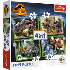 TREFL JURASSIC WORD Puzzle 4 in 1 set 35 48 54 70 pcs TREFL JURASSIC WORD Puzzle 4 in 1 set 35 48 54 70 pcs