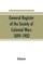 General register of the Society of Colonial Wars, 1899-1902; constitution of the General society