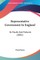 Representative Government In England