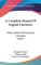 A Complete Manual Of English Literature
