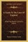 A Guide To The Laws Of England