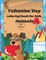 Valentine's day colorink book for kids animals