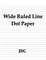 Wide Ruled Line Dot Paper