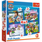 TREFL PAW PATROL Pužļu komplekts 4 in 1 Ķepa Patruļa