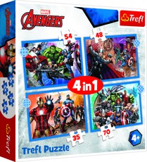 TREFL AVENGERS Puzzle 4 in 1 set TREFL AVENGERS Puzzle 4 in 1 set