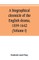 A biographical chronicle of the English drama, 1559-1642 (Volume I)
