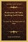 Rudiments of Public Speaking and Debate