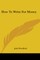 How To Write For Money