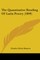 The Quantitative Reading Of Latin Poetry (1899)