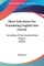Short Selections For Translating English Into French