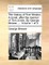 The History of Tom Weston. a Novel, After the Manner of Tom Jones. by George Brewer, ... Volume 1 of 2