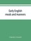 Early English meals and manners