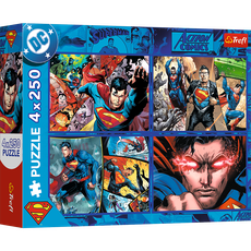 TREFL SUPERMAN puzzle set, 4x250 pcs