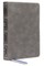 Nkjv, Reference Bible, Classic Verse-By-Verse, Center-Column, Leathersoft, Gray, Red Letter, Thumb Indexed, Comfort Print