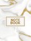 White and Gold Granite Swirl Notebook