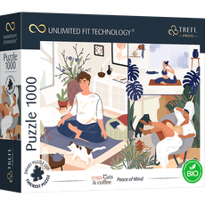 TREFL Prime Puzzle Yoga Cats Coffee Peace of Mind, 1000 pcs TREFL Prime Puzzle Yoga Cats Coffee Peace of Mind, 1000 pcs